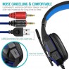 PC780 - auscultadores de jogos - fone de ouvido com fio com microfone & Led