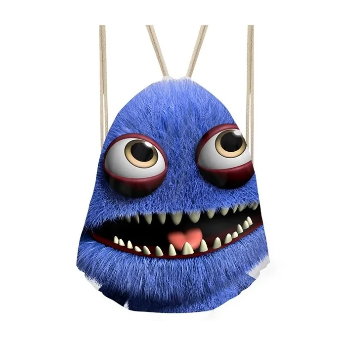 3D smiley monster - backpack with drawstringsBags