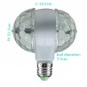 6W LED E27 RGB de luz - lâmpada rotativa com cabeça dupla - palco e lâmpada de disco