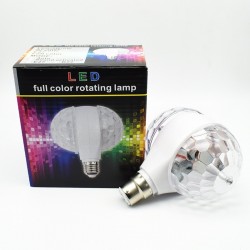 6W LED E27 RGB de luz - lâmpada rotativa com cabeça dupla - palco e lâmpada de disco