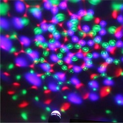 6W LED E27 RGB de luz - lâmpada rotativa com cabeça dupla - palco e lâmpada de disco