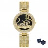 Relógio de ouro de moda de luxo com leopardo & diamantes