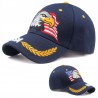 Tampa de beisebol com bandeira e águia dos EUA - unisex