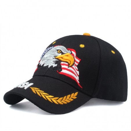 Tampa de beisebol com bandeira e águia dos EUA - unisex