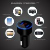 Carregador de carro de smartphone universal 5V 3.1A com USB duplo e LED