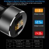 Carregador de carro USB universal 3.6A duplo com display LED