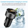 Carregador de carro USB universal 3.6A duplo com display LED