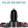 Carregador de carro USB universal 3.6A duplo com display LED