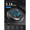 Mini 3.1A carregador de carro rápido universal com USB dual