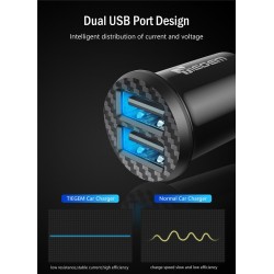 Mini 3.1A carregador de carro rápido universal com USB dual