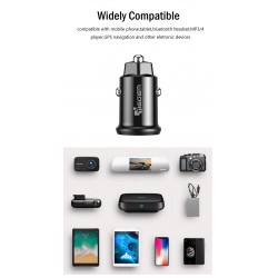 Mini 3.1A carregador de carro rápido universal com USB dual