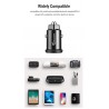 Mini 3.1A carregador de carro rápido universal com USB dual