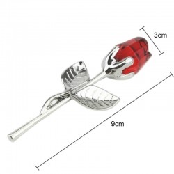 Crystal rose with metal rodChristmas