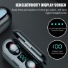 V5.0 F9 TWS fone de ouvido Bluetooth sem fio - display LED - banco de potência 2000mAh - fone de ouvido com microfone