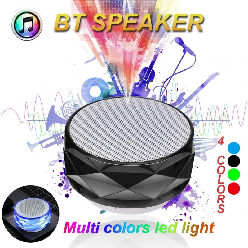 Alto-falante Bluetooth sem fio com LED - suporte cartão TF