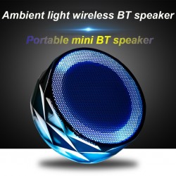 Alto-falante Bluetooth sem fio com LED - suporte cartão TF