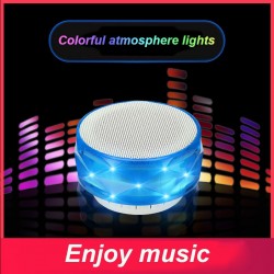 Alto-falante Bluetooth sem fio com LED - suporte cartão TF