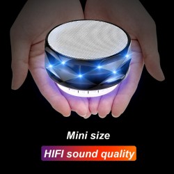 Alto-falante Bluetooth sem fio com LED - suporte cartão TF