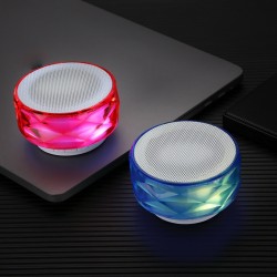 Alto-falante Bluetooth sem fio com LED - suporte cartão TF