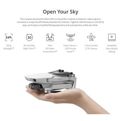 DJI Mavic Mini 4KM FPV - câmera 2.7K - 3 eixos Gimbal - 30mins voo - GPS RC Drone Quadcopter - RTF