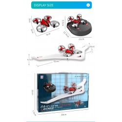 L6082 DIY Tudo em One Air Genius Drone - 3 modos com planador de asa fixa RC Quadcopter RTF