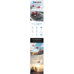 L6082 DIY Tudo em One Air Genius Drone - 3 modos com planador de asa fixa RC Quadcopter RTF