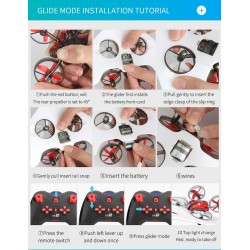 L6082 DIY Tudo em One Air Genius Drone - 3 modos com planador de asa fixa RC Quadcopter RTF