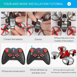 L6082 DIY Tudo em One Air Genius Drone - 3 modos com planador de asa fixa RC Quadcopter RTF