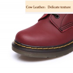 Couro genuíno - botas femininas - sola de borracha - outono - inverno