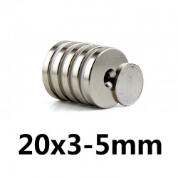 N35 anel de ímã de neodímio 20 * 3 - 5mm - 5 peças