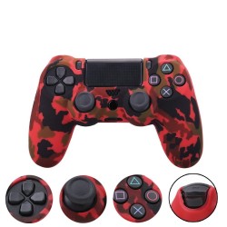 Playstation Dual Shock PS4 Pro Slim - pele protetora para controlador & 2 polegar vara apertos tampas