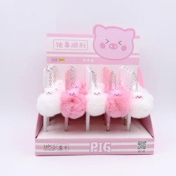 Caneta de gel com flamingo de pelúcia & porco & ovelhas