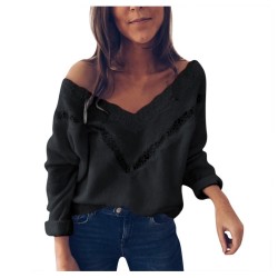 Loose jumper - blusa elegante com rendas