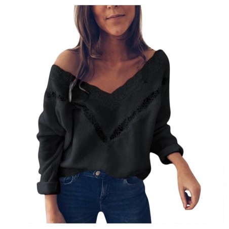 Loose jumper - blusa elegante com rendas