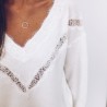 Loose jumper - blusa elegante com rendas
