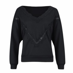 Loose jumper - blusa elegante com rendas