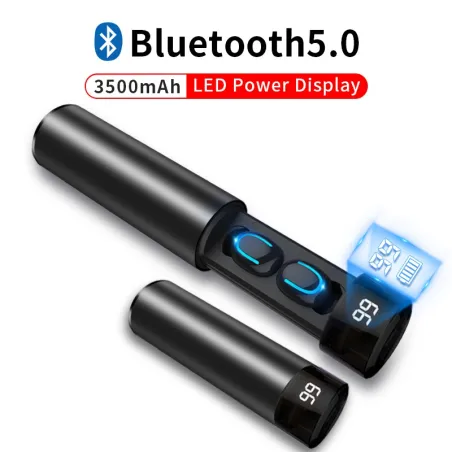 Q67 TWS sem fio earbuds - estéreo 3D - Bluetooth 5 - microfone - impermeável - auto emparelhamento headset