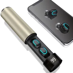 Q67 TWS sem fio earbuds - estéreo 3D - Bluetooth 5 - microfone - impermeável - auto emparelhamento headset
