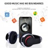 Auscultadores sem fio MH7 - fone de ouvido Bluetooth - dobrável - microfone - cartão TF