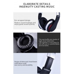 Auscultadores sem fio MH7 - fone de ouvido Bluetooth - dobrável - microfone - cartão TF