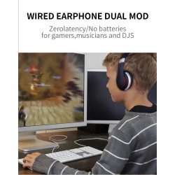 Auscultadores sem fio MH7 - fone de ouvido Bluetooth - dobrável - microfone - cartão TF