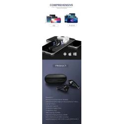 Bluetooth V5.0 - toque operar fone de ouvido - cancelamento de ruído - TWS sem fio fones de ouvido duplos