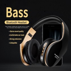 Auscultadores Bluetooth sem fio - cancelamento de ruído - dobrável - baixo estéreo - auriculares ajustáveis com microfone