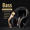 Auscultadores Bluetooth sem fio - cancelamento de ruído - dobrável - baixo estéreo - auriculares ajustáveis com microfone
