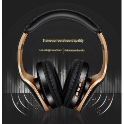 Auscultadores Bluetooth sem fio - cancelamento de ruído - dobrável - baixo estéreo - auriculares ajustáveis com microfone
