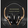 Auscultadores Bluetooth sem fio - cancelamento de ruído - dobrável - baixo estéreo - auriculares ajustáveis com microfone