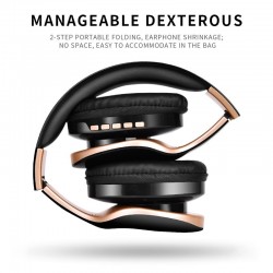 Auscultadores Bluetooth sem fio - cancelamento de ruído - dobrável - baixo estéreo - auriculares ajustáveis com microfone