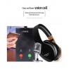 Auscultadores Bluetooth sem fio - cancelamento de ruído - dobrável - baixo estéreo - auriculares ajustáveis com microfone