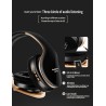 Auscultadores Bluetooth sem fio - cancelamento de ruído - dobrável - baixo estéreo - auriculares ajustáveis com microfone