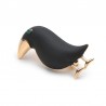 Broche elegante com corvo preto